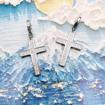 New Charm Pendant Cz Diamonds Cross Brand Europe Style Jewellery For Women -Vintage Gift In 925 Sterling Silver - The Jewellery Supermarket